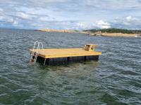 2.4 x 5m badebrygge med 0.5m avsats