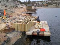 Brygge under bygging